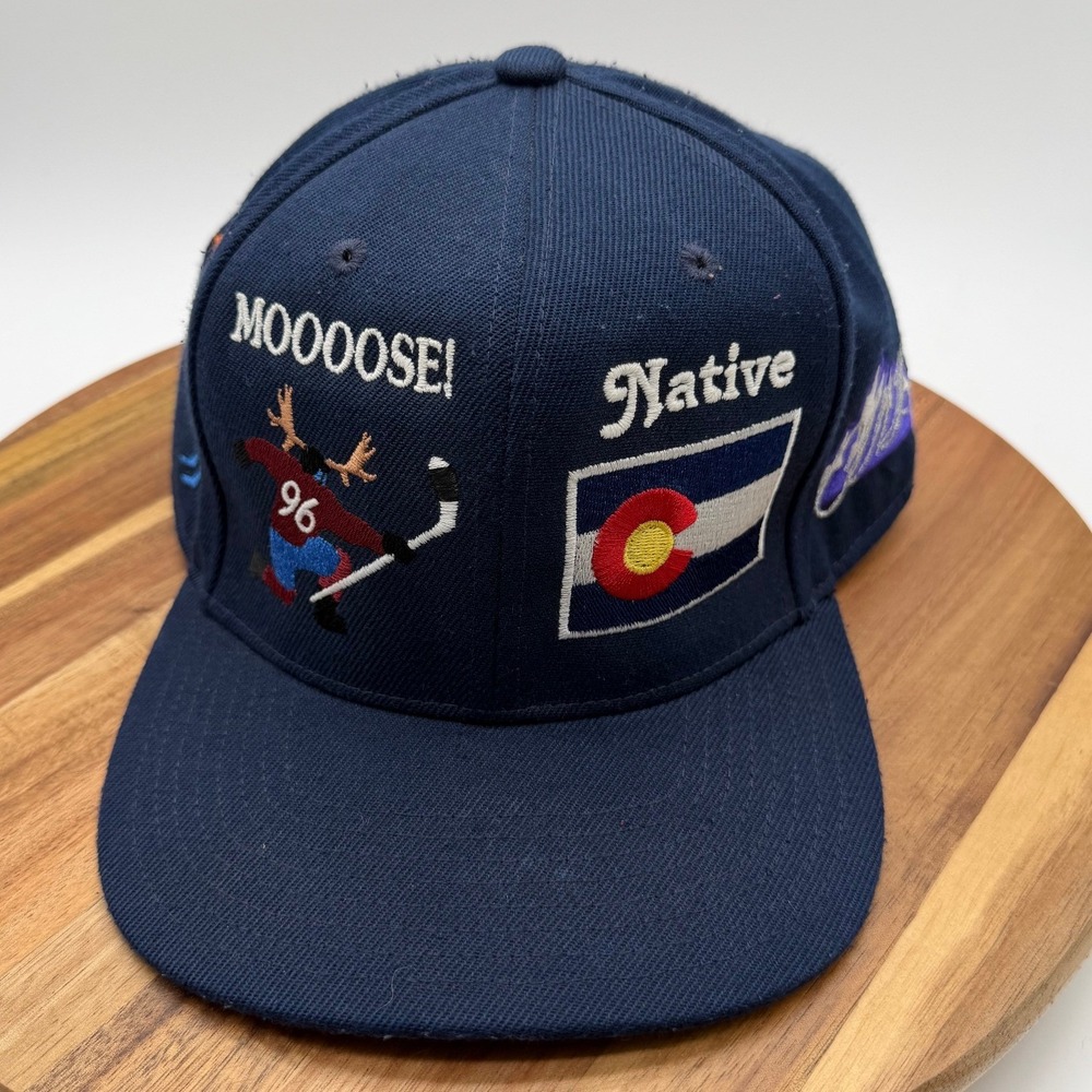 Mitchell & Ness Colorado Avalanche Blucifer Native Custom Fitted Hat 7 5/8 Navy